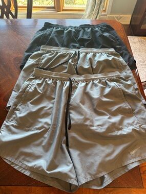 Nike Men’s Black and Light Gray Athletic Shorts Pack (selling as a lot of 3)